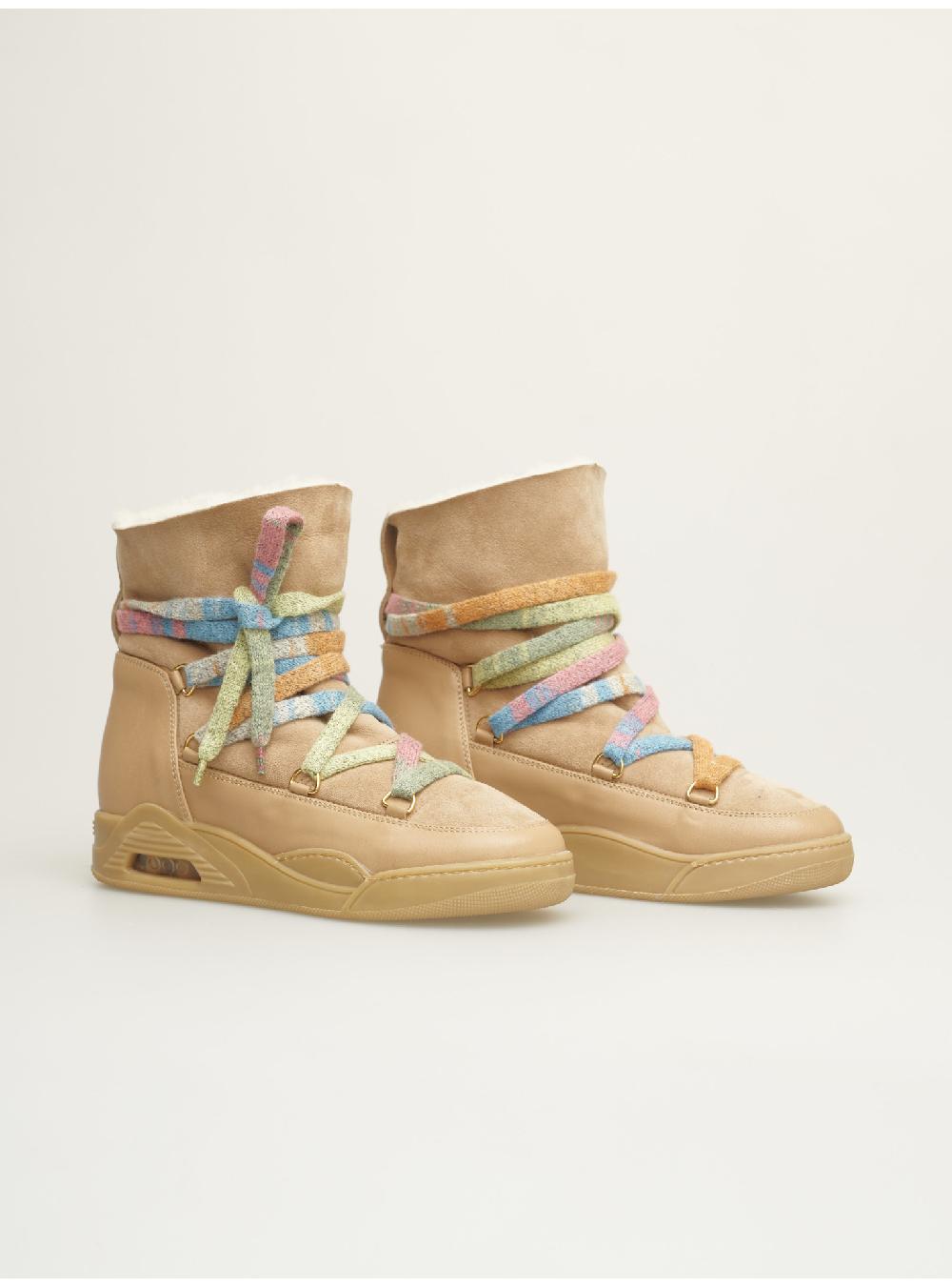 Serafini boots donna in shearling scamosciato Serafini Shop In Saldo