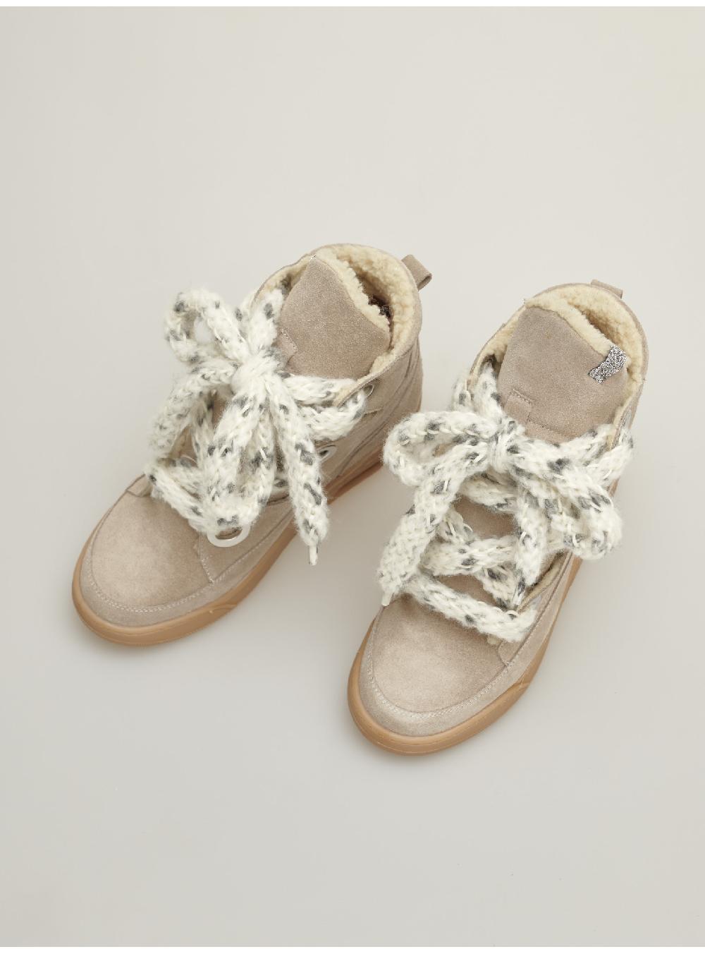 Serafini zeppa interna donna in pelle scamosciato pelle laminata Serafini Shop Moda