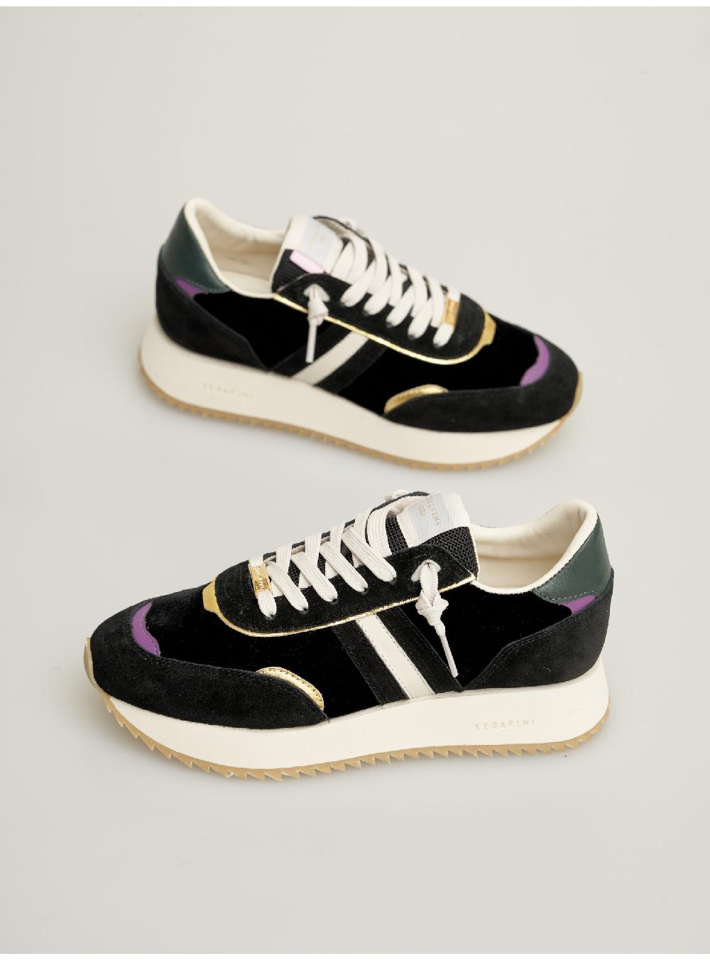 Serafini sneakers donna in velluto scamosciato pelle laminata pelle tessuto Serafini Shop 2025