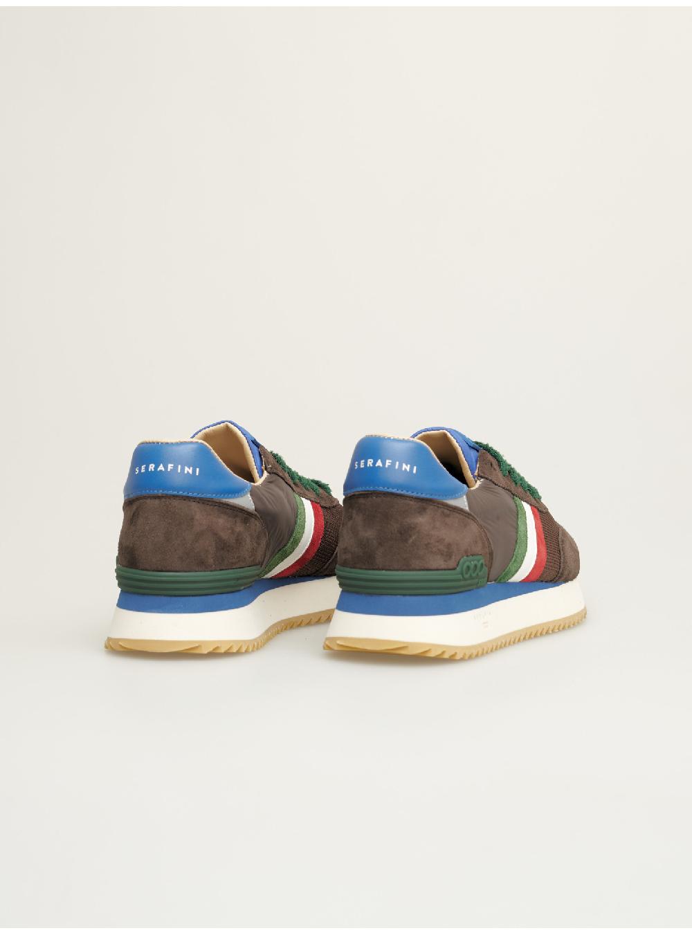Serafini sneakers uomo in pelle nylon scamosciato tessuto Serafini Shop Sottocosto