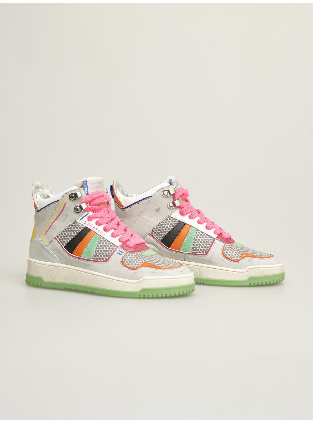 Serafini sneakers donna in pelle pelle laminata scamosciato tessuto a rete Serafini Shop Novità
