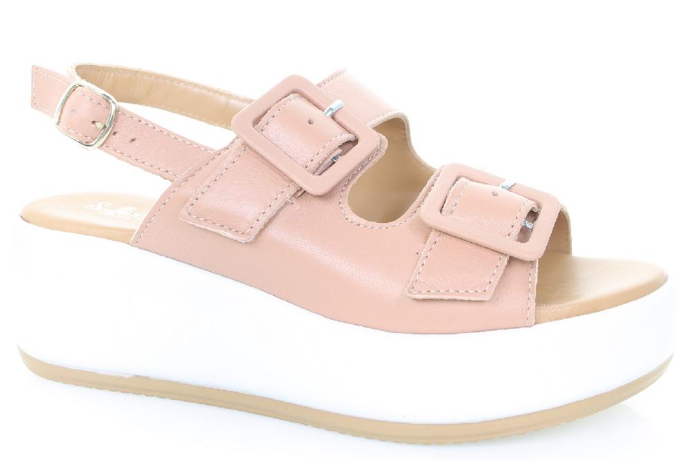 Soffice Sogno Sandalo in pelle su zeppa Fino Al -60%