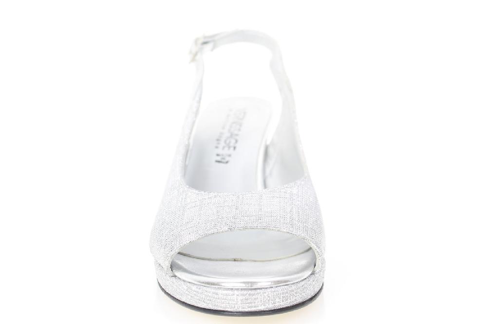 Soffice Sogno Sandalo in tessuto effetto glitter In Linea