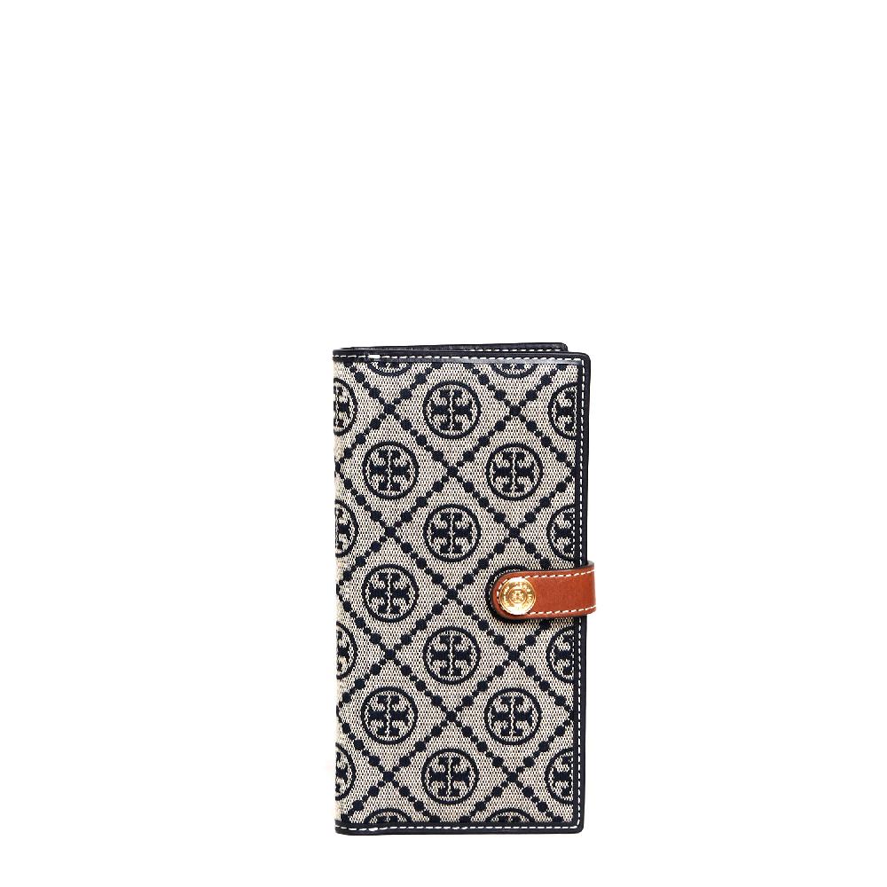 Sorelle Perego zip slim wallet tessuto logo blu Flash Sale