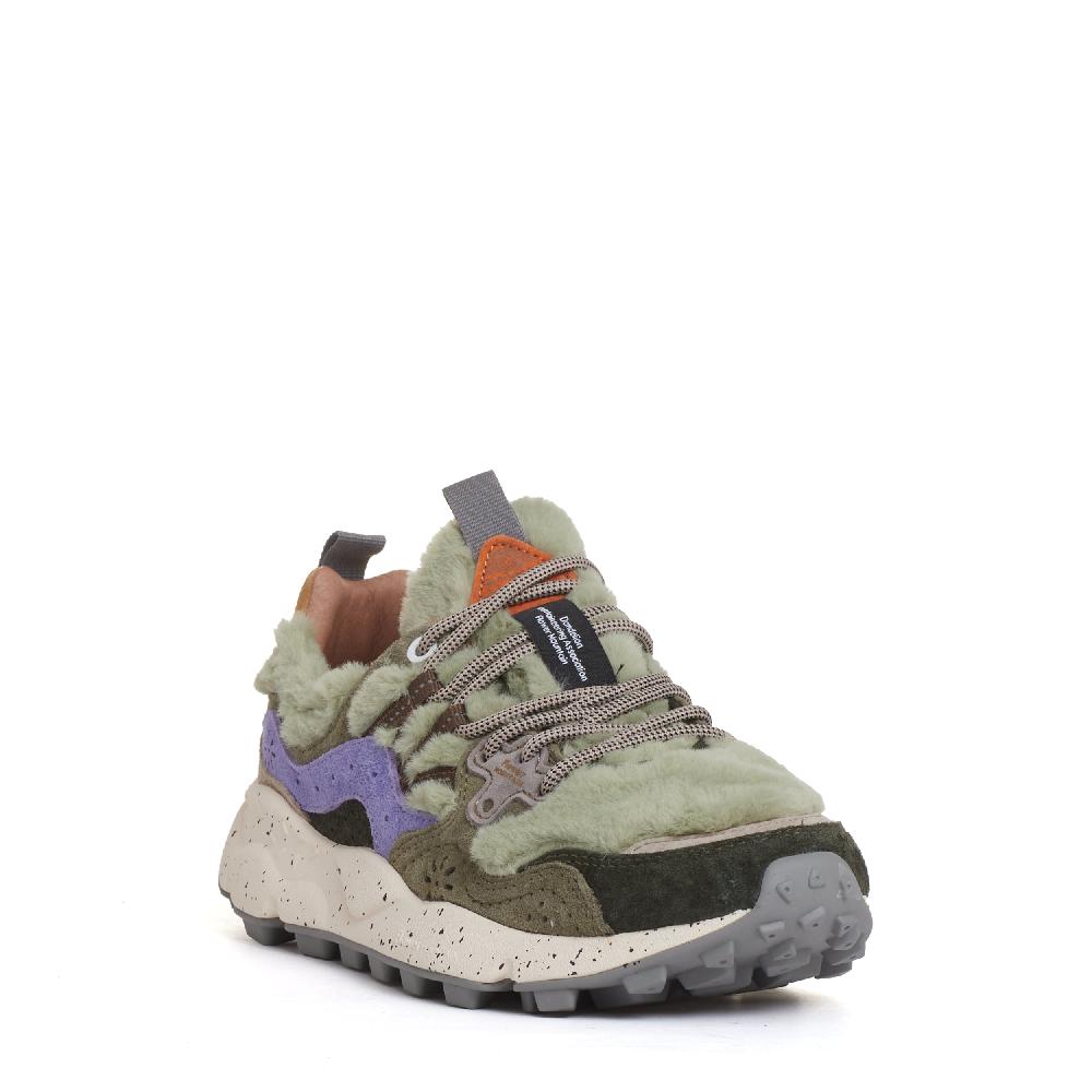 Sorelle Perego sneakers lilla e pelo verde Italy
