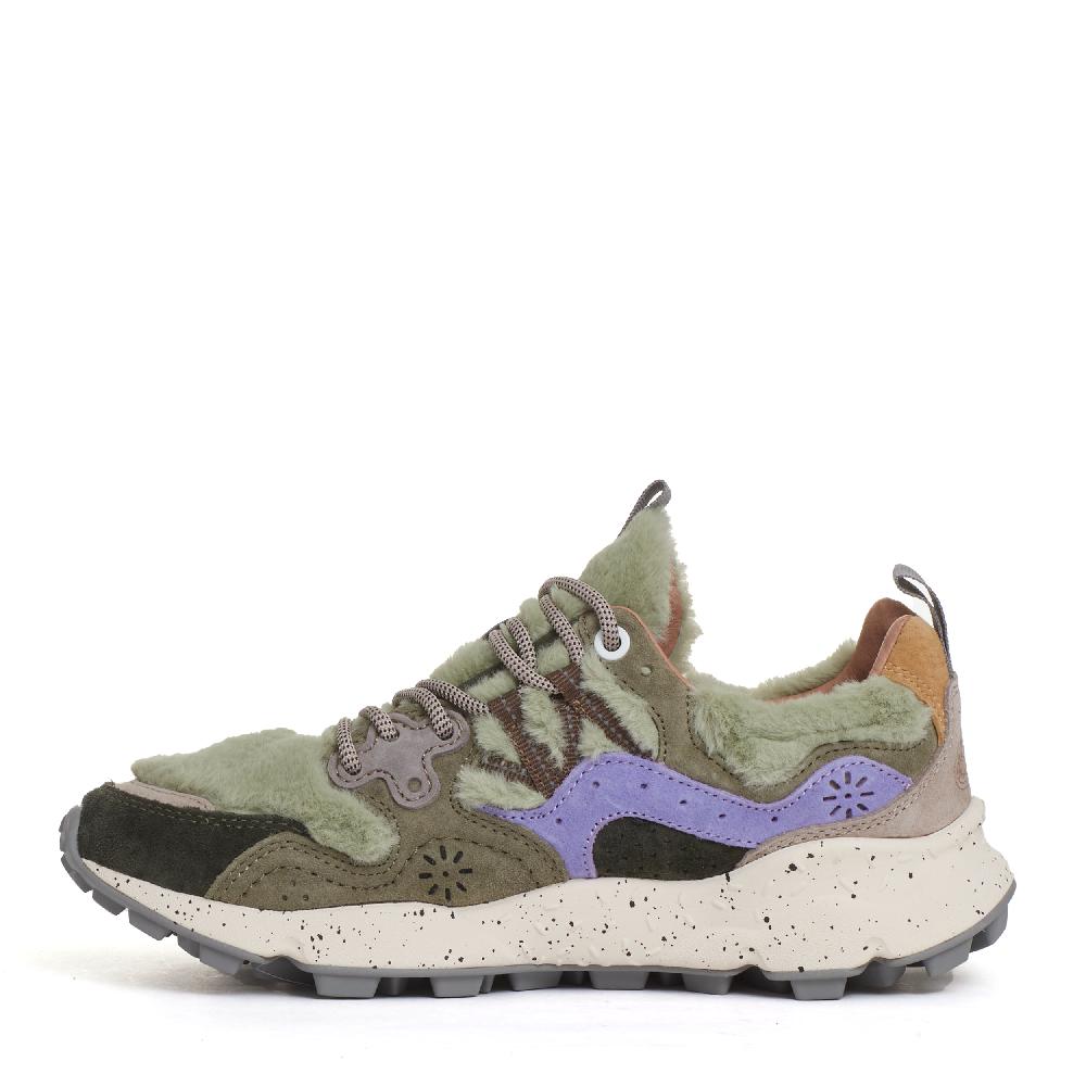 Sorelle Perego sneakers lilla e pelo verde Italy
