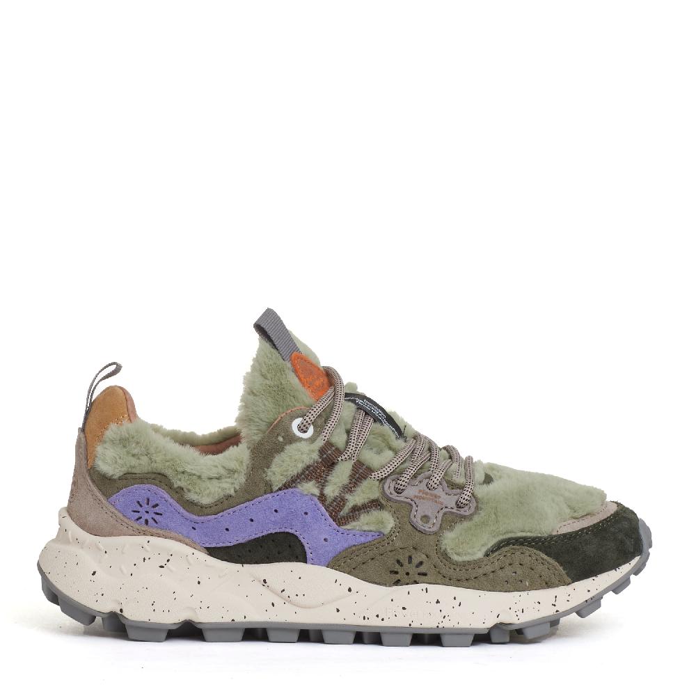 Sorelle Perego sneakers lilla e pelo verde Italy