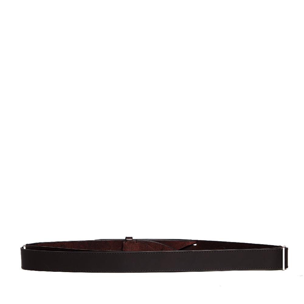 Sorelle Perego cintura nobuckle pelle bull marrone In Linea