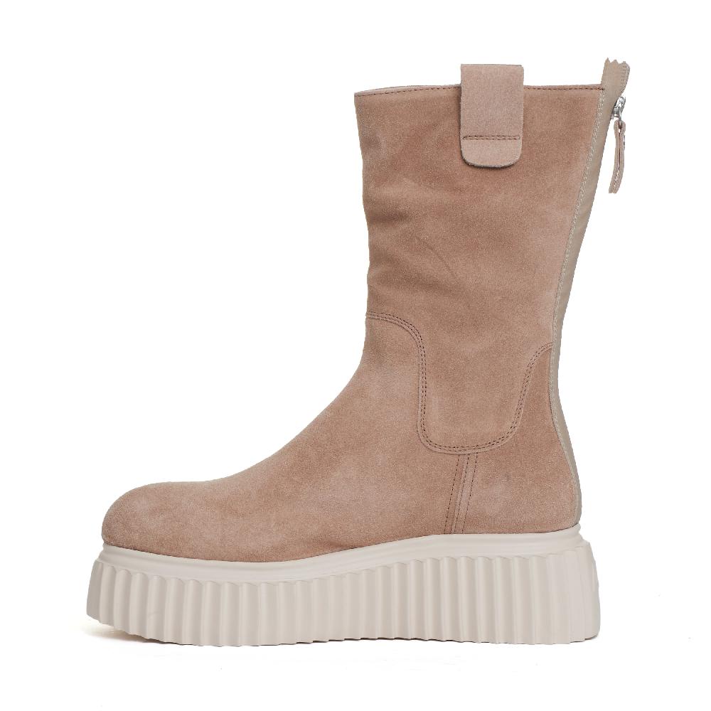 Sorelle Perego stivaletto fondo bianco in camoscio beige Vendita