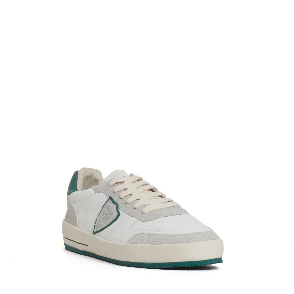 Sorelle Perego sneakers Nice pelle bianco spoiler verde Pezzi Unici