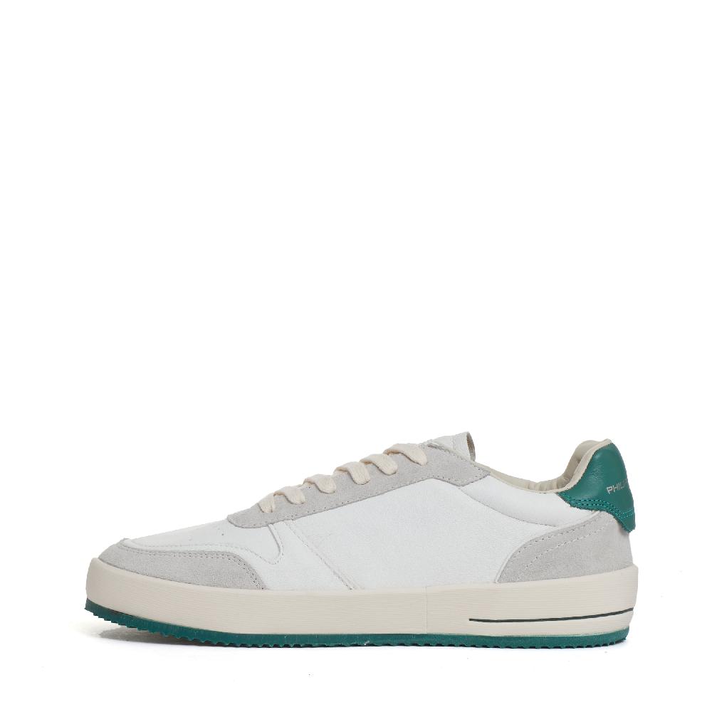 Sorelle Perego sneakers Nice pelle bianco spoiler verde Pezzi Unici