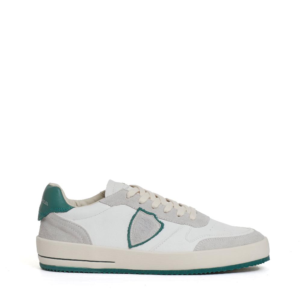 Sorelle Perego sneakers Nice pelle bianco spoiler verde Pezzi Unici