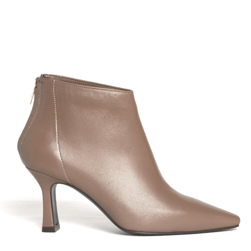 Sorelle Perego stivaletto pelle tortora tacco 75 mm Fino Al -60%