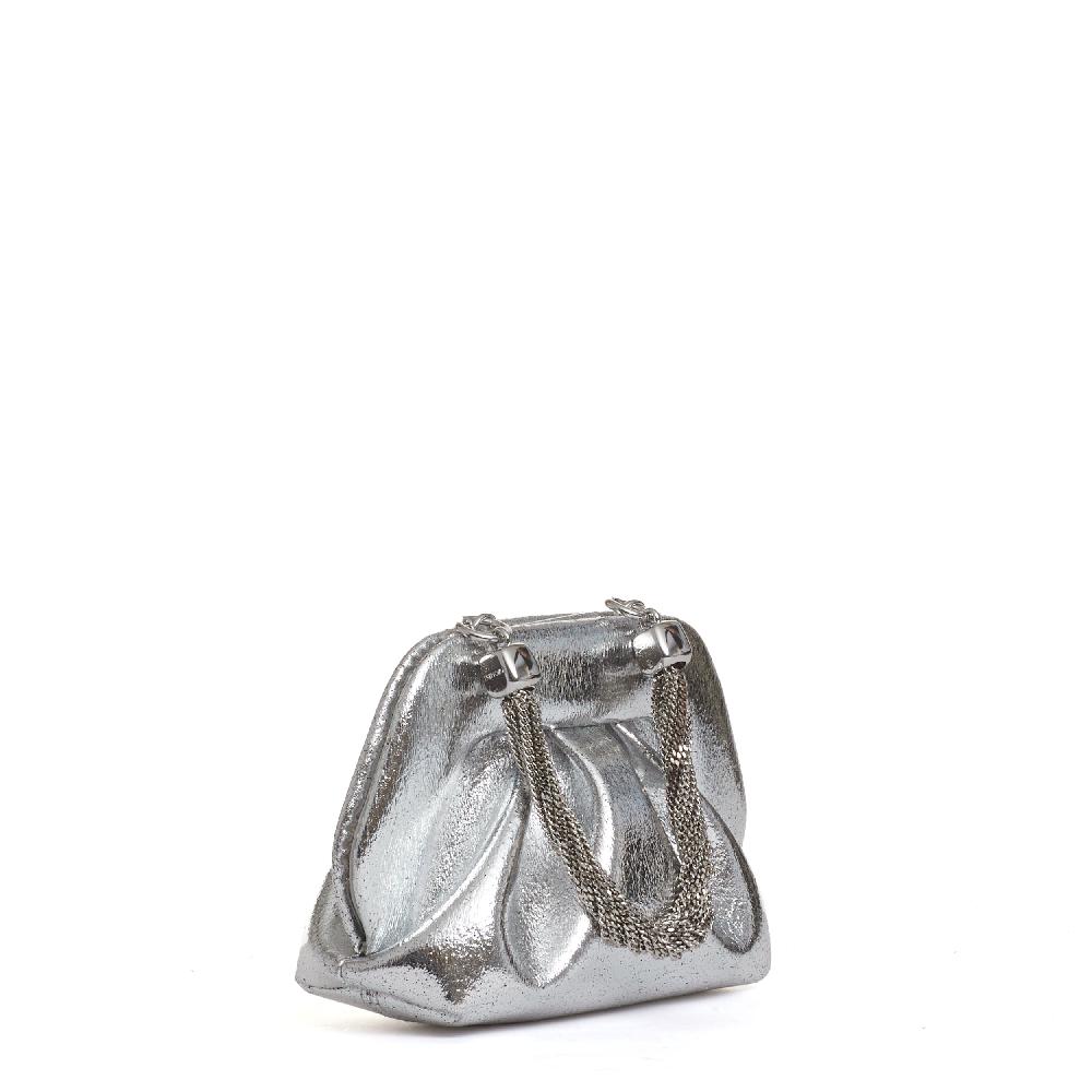 Sorelle Perego clutch argento manico catena Saldi