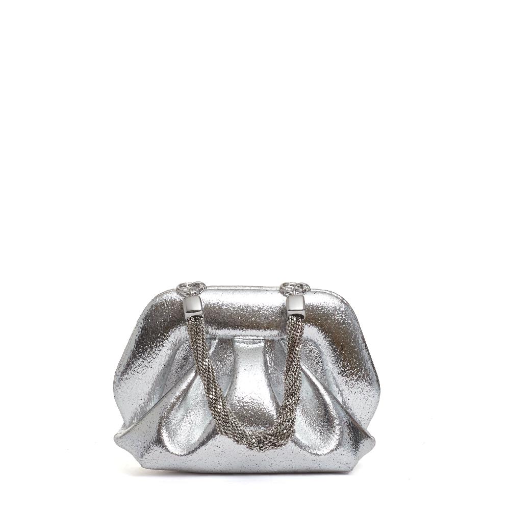 Sorelle Perego clutch argento manico catena Saldi