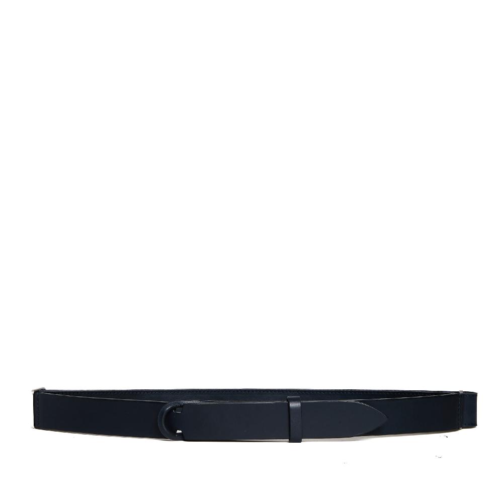 Sorelle Perego cintura nobuckle pelle bull blu Nuova