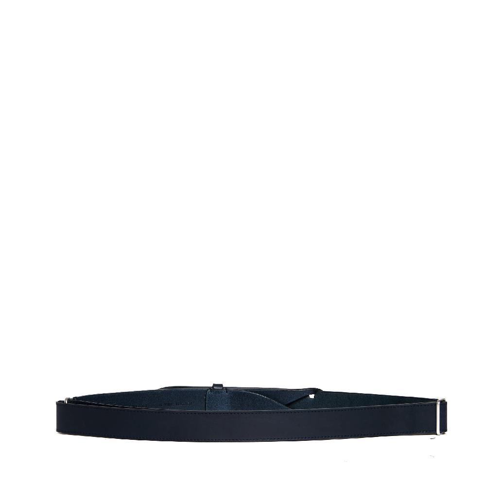 Sorelle Perego cintura nobuckle pelle bull blu Nuova
