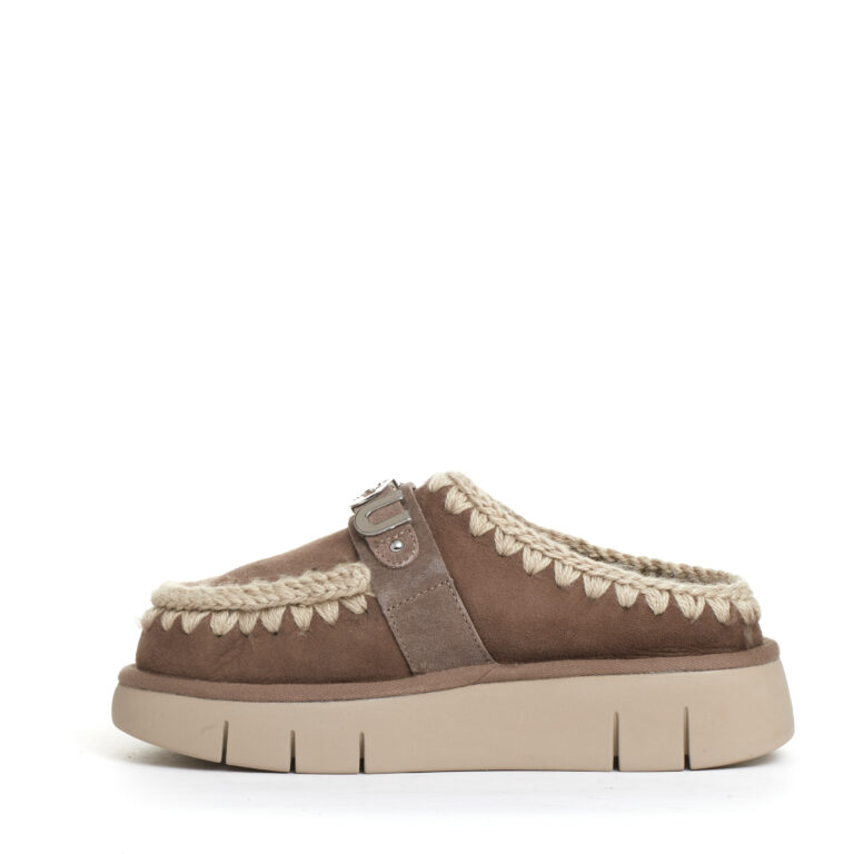 Sorelle Perego eskimo clog camoscio tortora Qualità
