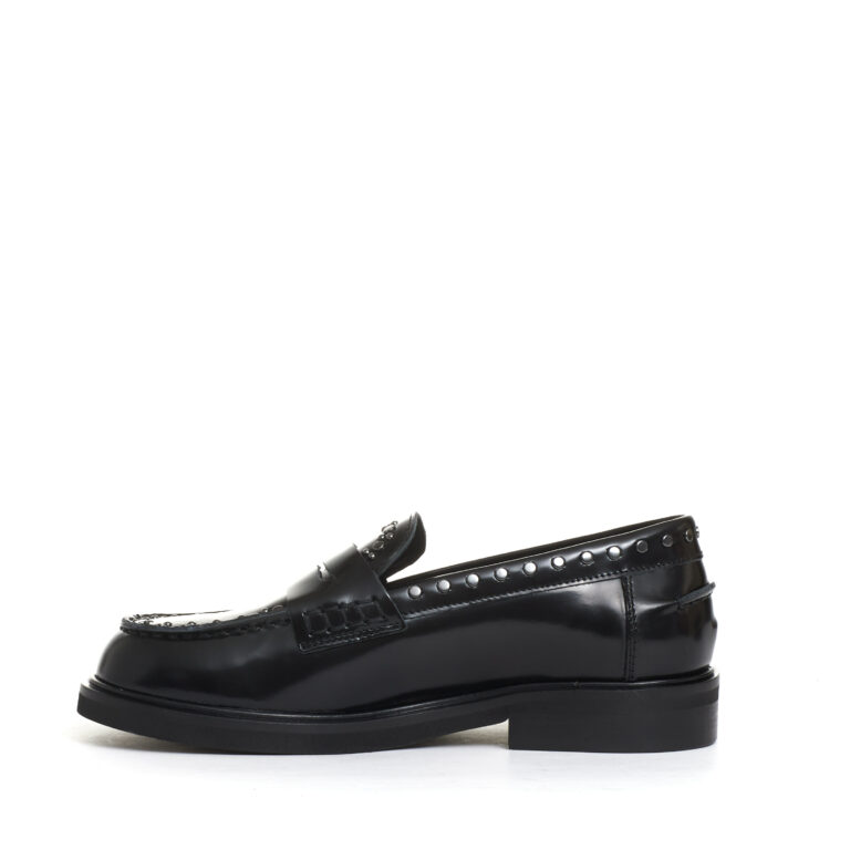 Sorelle Perego mocassino nero con borchie Spedizione Gratuita