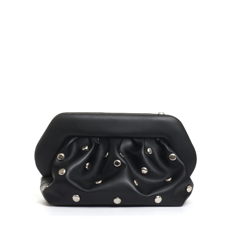Sorelle Perego clutch nera borchie argento Fino Al -60%