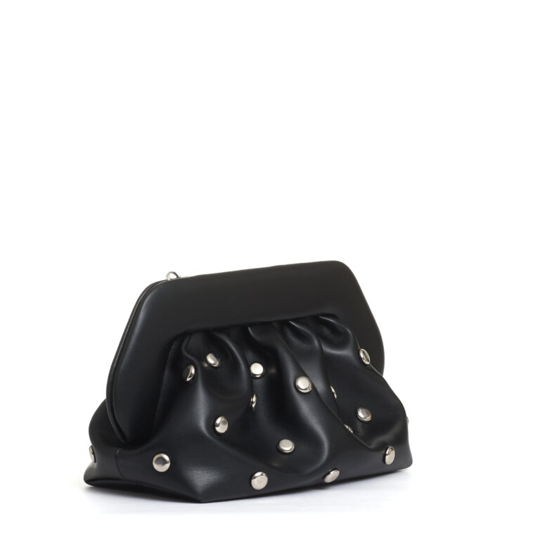 Sorelle Perego clutch nera borchie argento Fino Al -60%