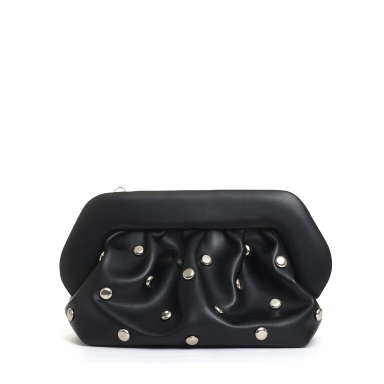 Sorelle Perego clutch nera borchie argento Fino Al -60%