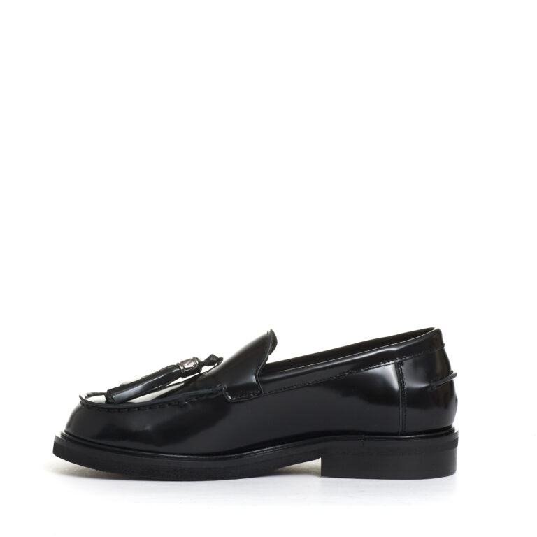 Sorelle Perego mocassino nero con nappine Sconto