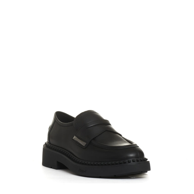 Sorelle Perego mocassino pelle nero con borchia In Saldo