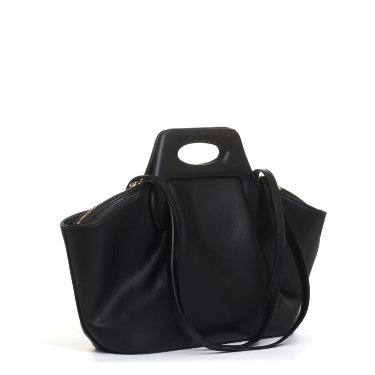 Sorelle Perego borsa pelle nera trapezio Moda