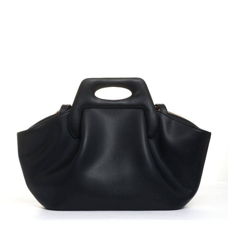 Sorelle Perego borsa pelle nera trapezio Moda