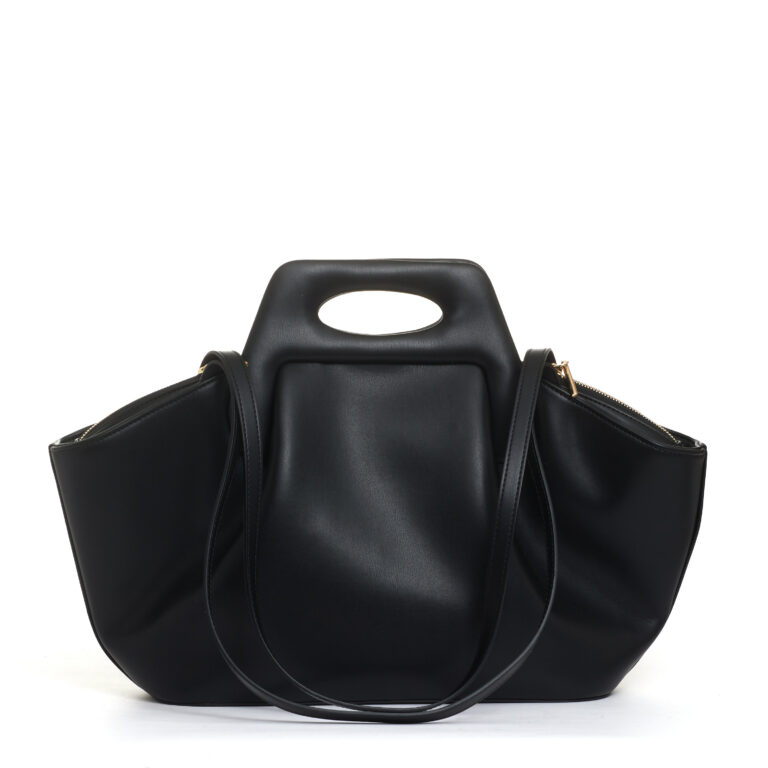 Sorelle Perego borsa pelle nera trapezio Moda