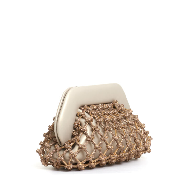 Sorelle Perego clutch strass oro Italy