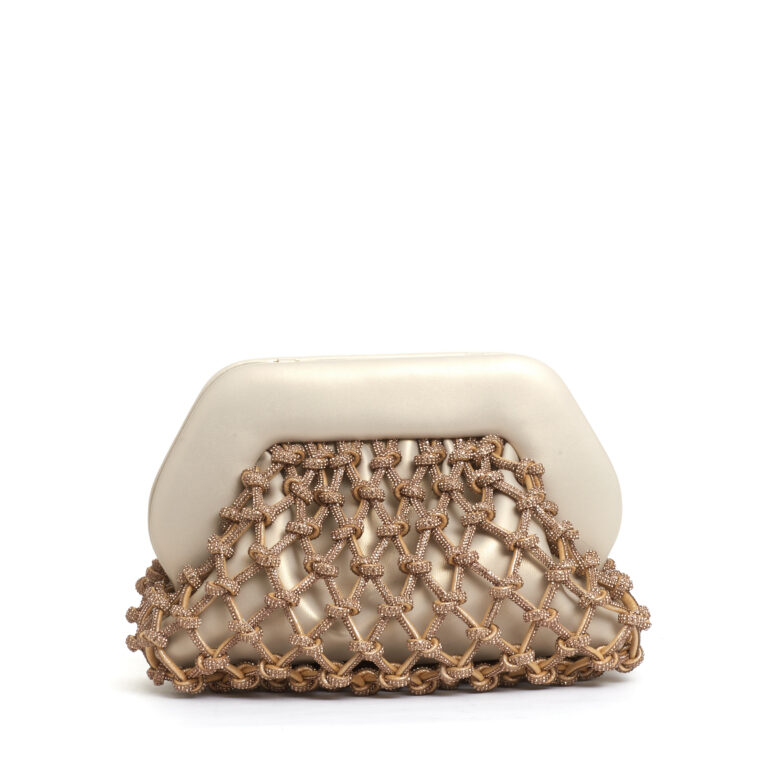 Sorelle Perego clutch strass oro Italy