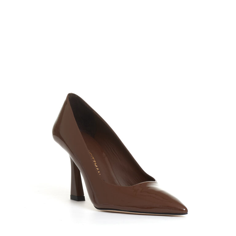 Sorelle Perego pump vernice caffè tacco 85 mm Italia
