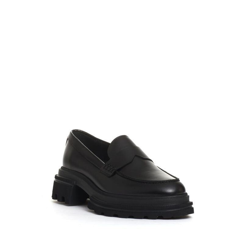 Sorelle Perego nuovo mocassino pelle nero Pezzi Unici
