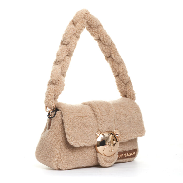 Sorelle Perego borsa teddy beige con orsetto metallo Qualità Garantita