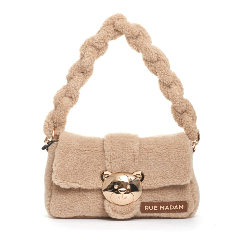 Sorelle Perego borsa teddy beige con orsetto metallo Qualità Garantita