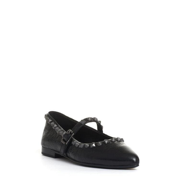 Sorelle Perego ballerina pelle nera borchie Promozione Limitata
