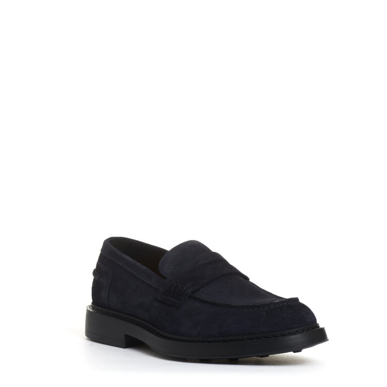 Sorelle Perego mocassino camoscio blu fondo in gomma Fino Al -60%
