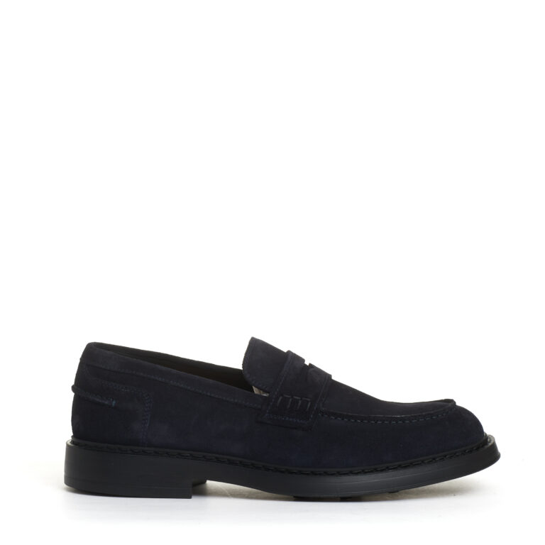 Sorelle Perego mocassino camoscio blu fondo in gomma Fino Al -60%