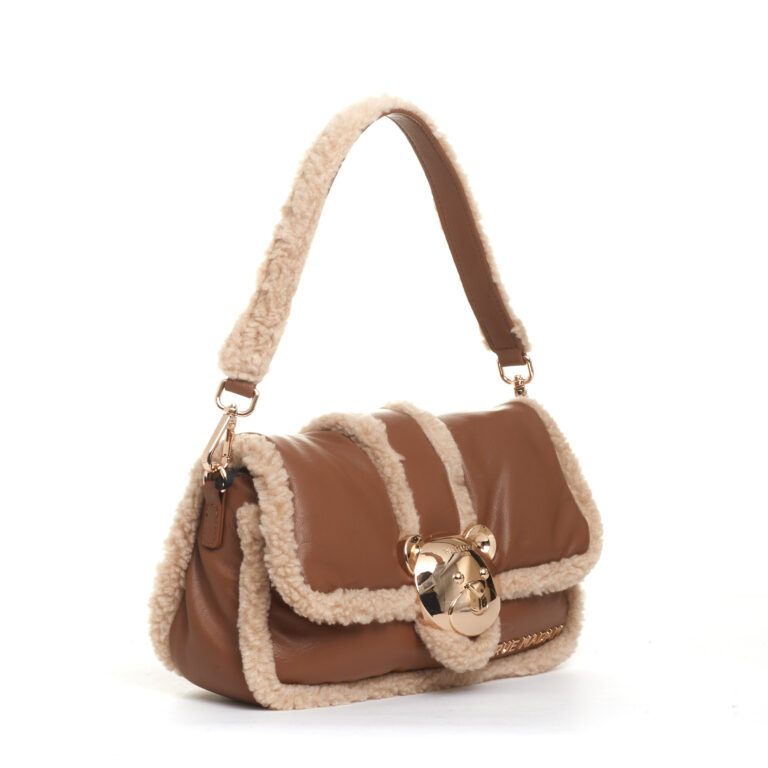 Sorelle Perego borsa orsetto ecomontone cuoio Sconto