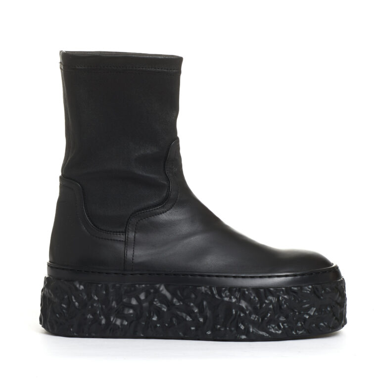 Sorelle Perego stivaletto elasticizzato nero fondo in gomma alto Offerta