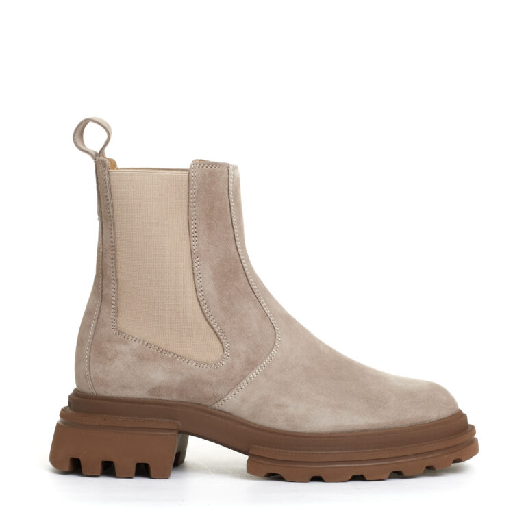 Sorelle Perego chelsea boot elastico camoscio beige Online