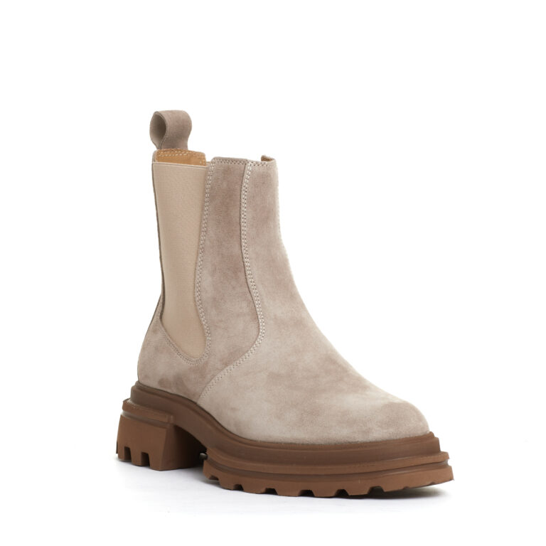 Sorelle Perego chelsea boot elastico camoscio beige Online