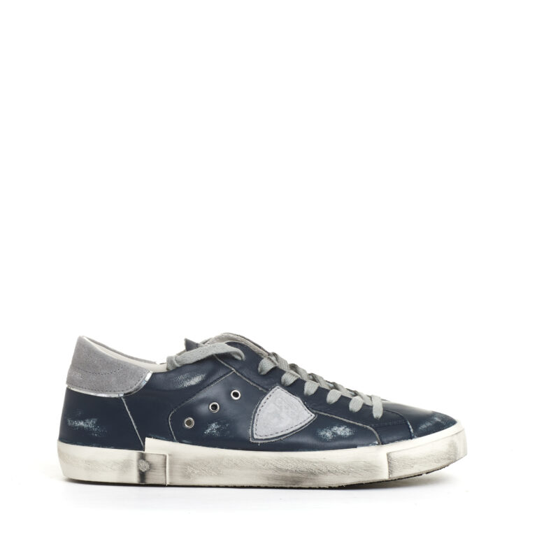 Sorelle Perego Paris pelle blu e grigia Outlet