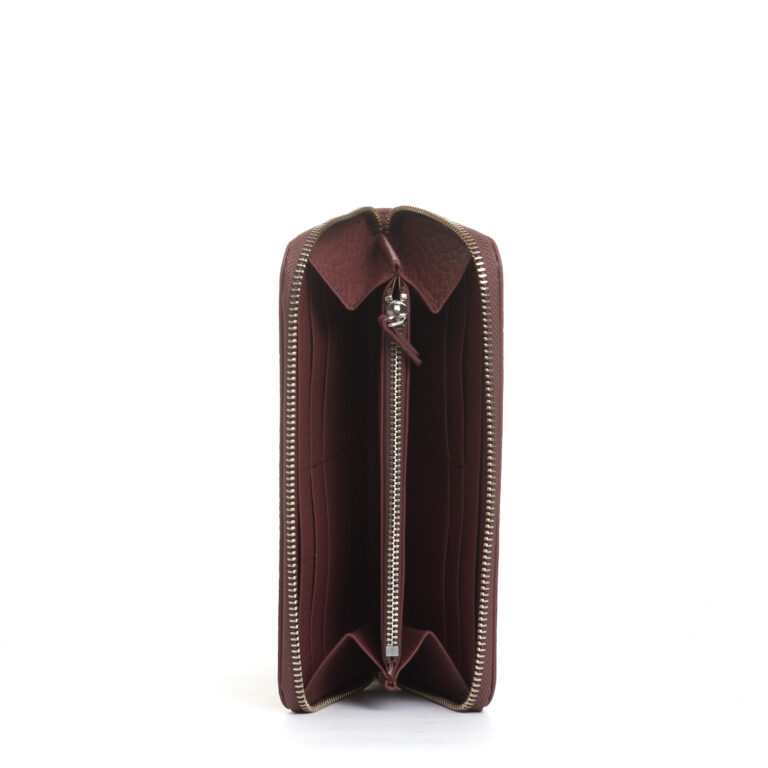 Sorelle Perego portafoglio zip around Bordeaux In Vendita