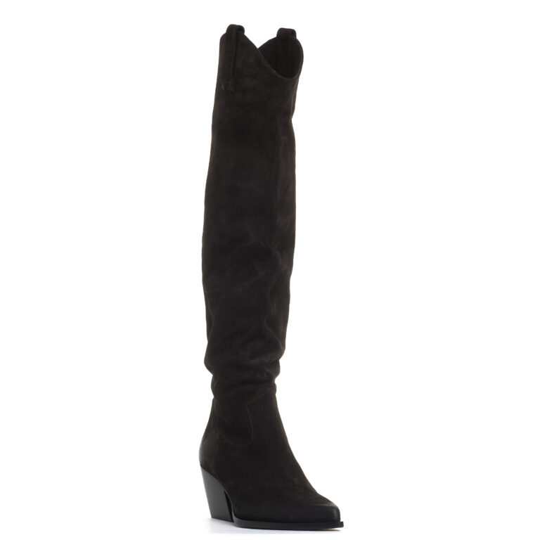 Sorelle Perego stivale texano in camosco testa di moro Offerte