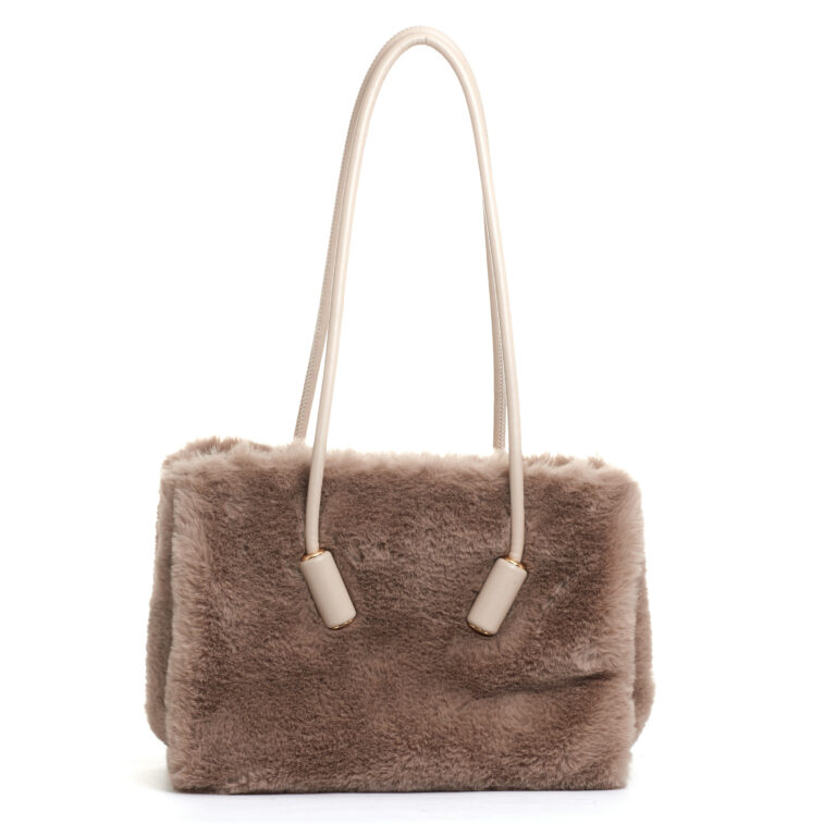 Sorelle Perego borsa in ecofur panna In Saldo