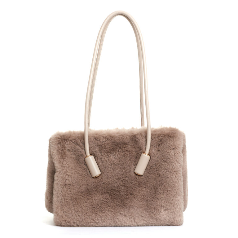 Sorelle Perego borsa in ecofur panna In Saldo