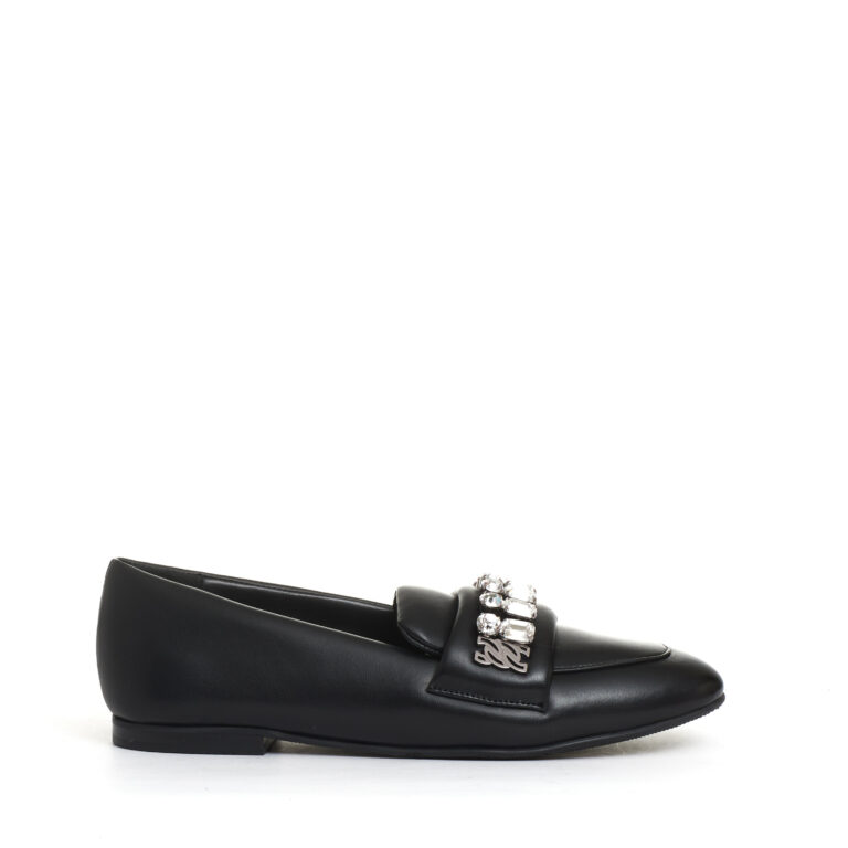 Sorelle Perego mocassino nero con strass Vendita